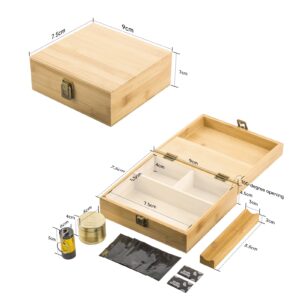 PUFFING BIRD Large Wooden Stash Box Combo Kit with Lock | PB Stash Box