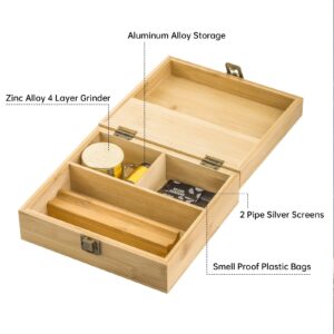 PUFFING BIRD Large Wooden Stash Box Combo Kit with Lock | PB Stash Box