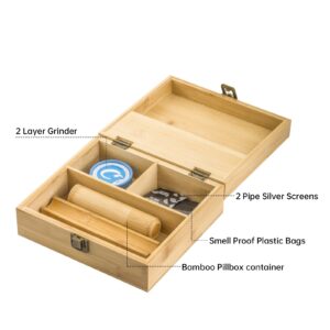 PUFFING BIRD Large Wooden Stash Box Combo Kit with Lock | PB Stash Box