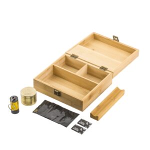 PUFFING BIRD Large Wooden Stash Box Combo Kit with Lock | PB Stash Box