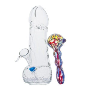Penis Novelty Bong and Fumed Glass Milli Spoon Pipe Set |Free NZ Shipping