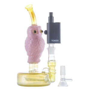 Pink Owl Theme Glass Bong w/ SOC Tokes Vaporizer Set | Free NZ Shipping