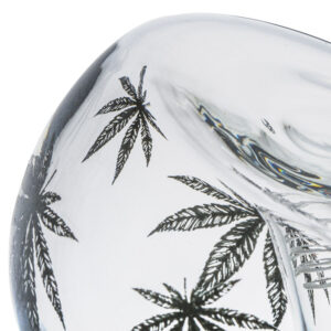 Print Leaf Double Bowls Glass Bong/Water Pipe For Sale | Free NZ Shipping