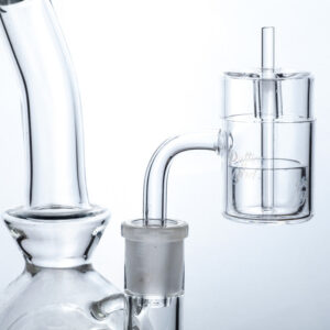 Puffing Bird Flat Top Quartz Banger With Straight Handle Quartz Carb Cap Set