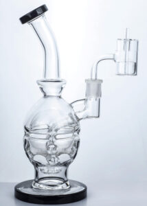 Puffing Bird Flat Top Quartz Banger With Straight Handle Quartz Carb Cap Set