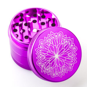 Purple Carved Flower Weed/Herb Grinder 4Layer For Sale | Free NZ Shipping