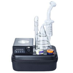 Quartz Enail Dab Kit With Heady Recycler Dab Rig Bundle - Desktop E-Nails For Sale - Puffing Bird