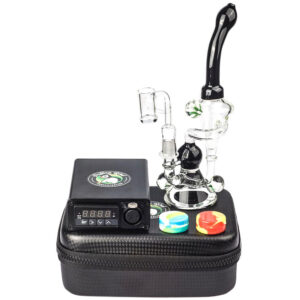 Quartz Enail W/ Flower Pendant Recycler Dab Rig Bundle For Sale