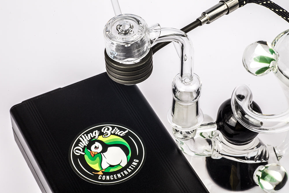 Quartz Enail W/ Flower Pendant Recycler Dab Rig Bundle For Sale