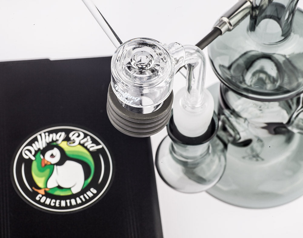 Quartz Enail W/ Grey Recycler Dab Rig Bundle