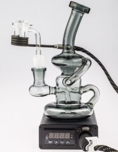 Quartz Enail W/ Grey Recycler Dab Rig Bundle