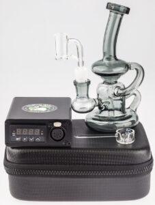 Quartz Enail W/ Grey Recycler Dab Rig Bundle