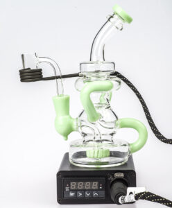 Quartz Enail W/ Recycler Showerhead Perc Dab Rig For Sale