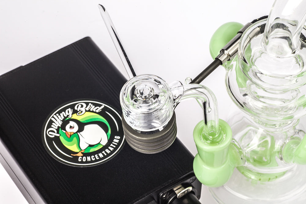 Quartz Enail W/ Recycler Showerhead Perc Dab Rig For Sale