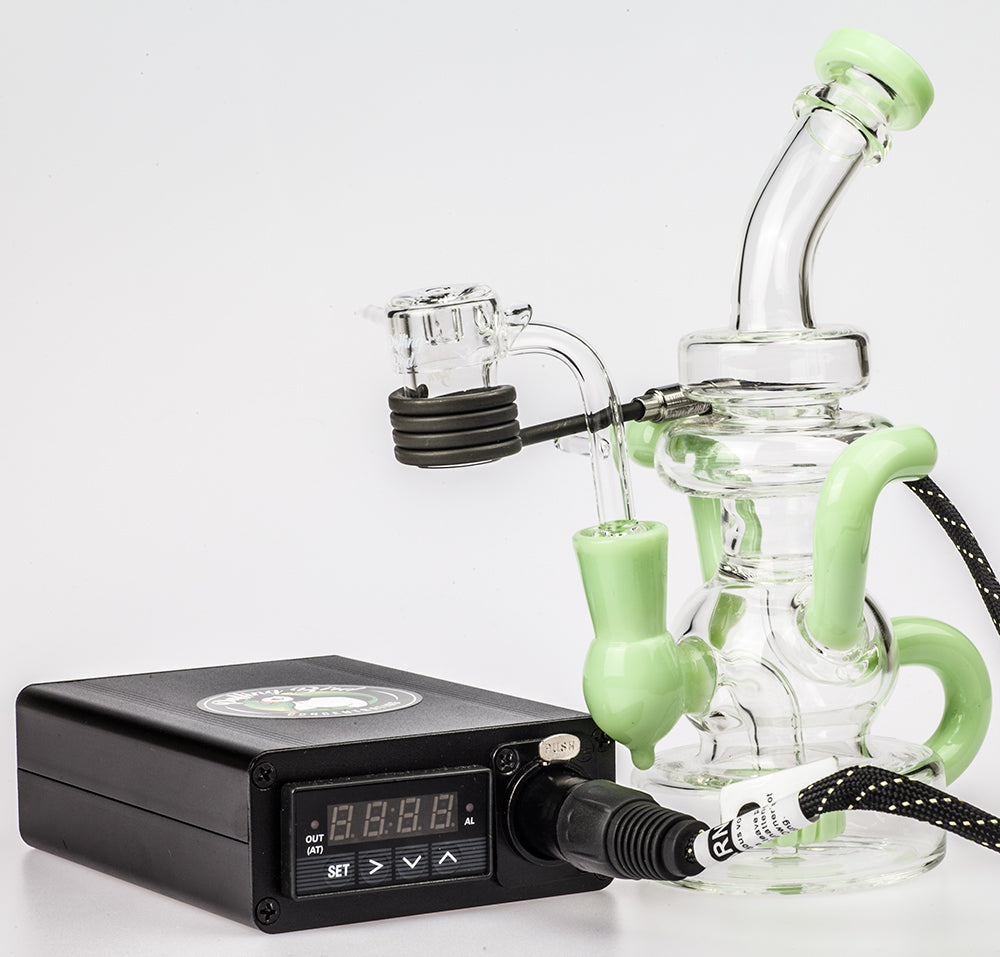 Quartz Enail W/ Recycler Showerhead Perc Dab Rig For Sale