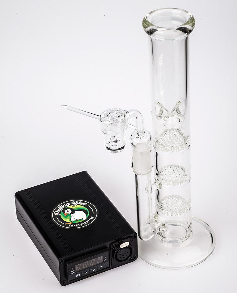 Quartz Enail W/  Honeycomb Perc Dab Rig Bundle