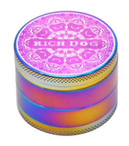 Rainbow Aluminium Alloy 2″ Herb Grinder 4 Piece