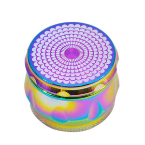 Rainbow Magnetic Lid Zinc Alloy Herb Grinder 4 Piece | Free NZ Shipping