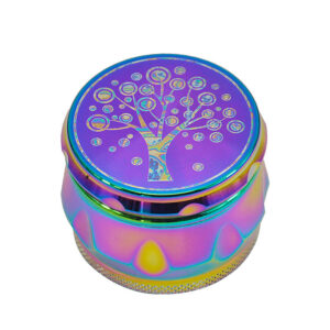Rainbow Magnetic Lid Zinc Alloy Herb Grinder 4 Piece | Free NZ Shipping