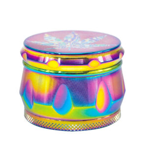 Rainbow Magnetic Lid Zinc Alloy Herb Grinder 4 Piece | Free NZ Shipping