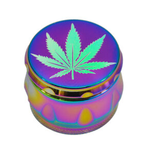 Rainbow Magnetic Lid Zinc Alloy Herb Grinder 4 Piece | Free NZ Shipping