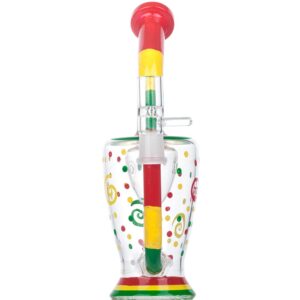 Rasta UFO Perc Glass Bong | Heady Glass Bongs For Sale | Free NZ Shipping