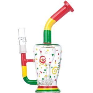 Rasta UFO Perc Glass Bong | Heady Glass Bongs For Sale | Free NZ Shipping