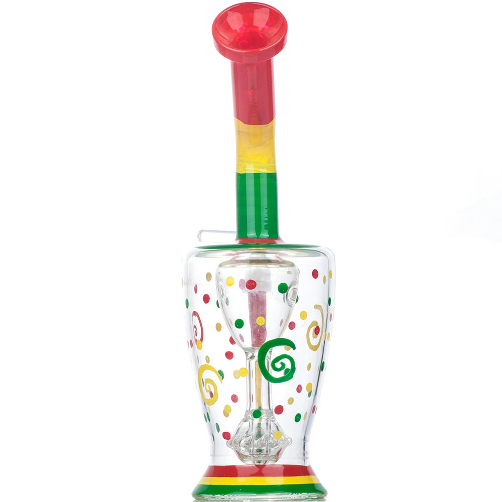 Rasta UFO Perc Glass Bong | Heady Glass Bongs For Sale | Free NZ Shipping