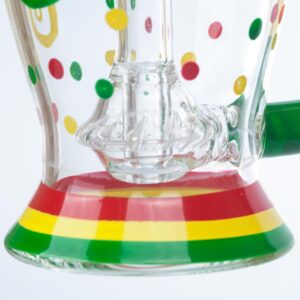 Rasta UFO Perc Glass Bong | Heady Glass Bongs For Sale | Free NZ Shipping