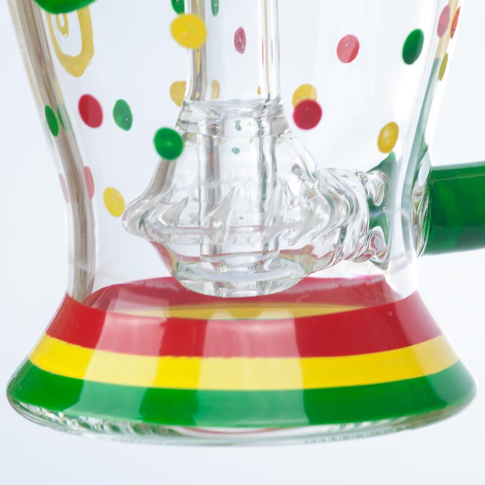 Rasta UFO Perc Glass Bong | Heady Glass Bongs For Sale | Free NZ Shipping