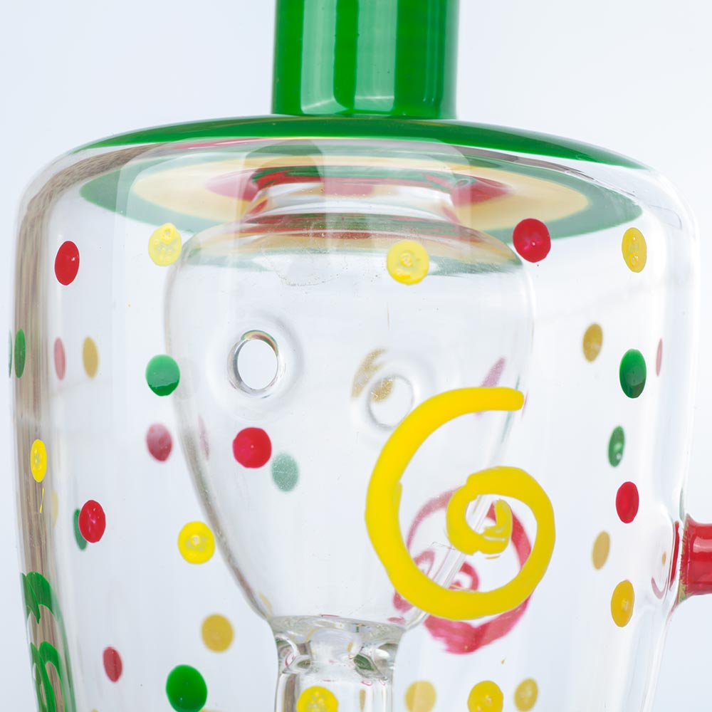 Rasta UFO Perc Glass Bong | Heady Glass Bongs For Sale | Free NZ Shipping