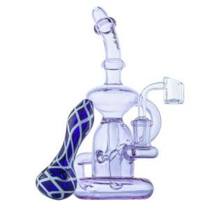 Recycle Dab Rig w/ Blue Glass Pipe Quartz Banger Set | Free NZ Shipping