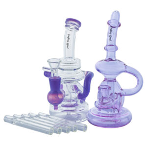 Recycler Showerhead Dab Rig Mini Banger Hanger Rig and Chillum Set Sale