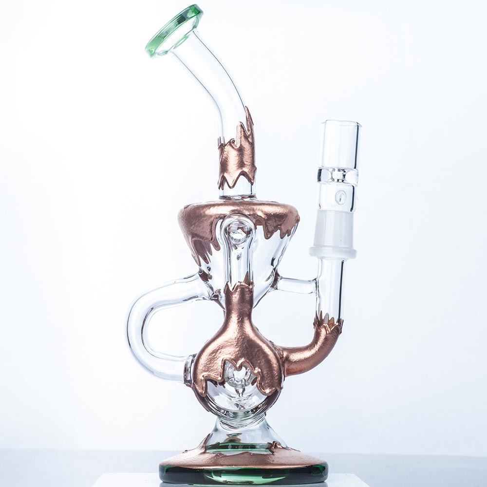 8" Retro Recycler Dab Rig | Glass Wax Rigs For Sale | Free NZ Shipping