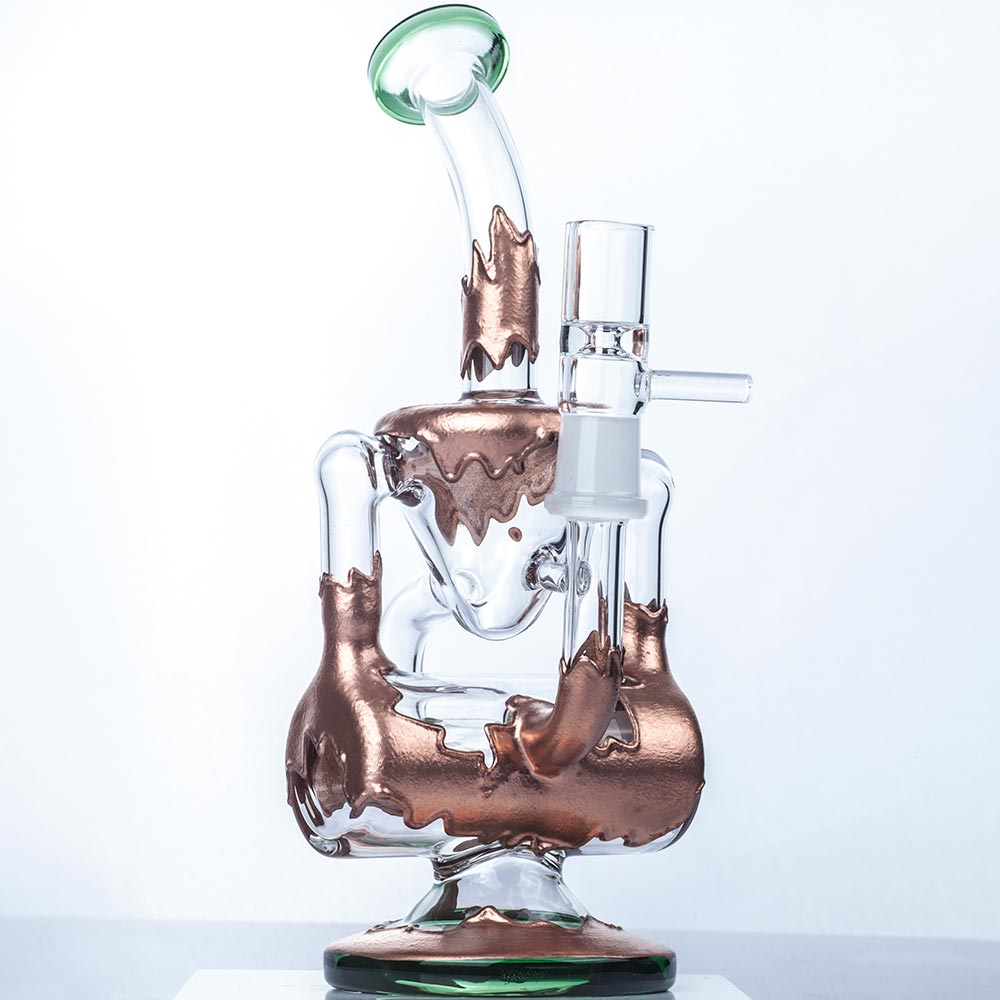 8" Retro Recycler Dab Rig | Glass Wax Rigs For Sale | Free NZ Shipping