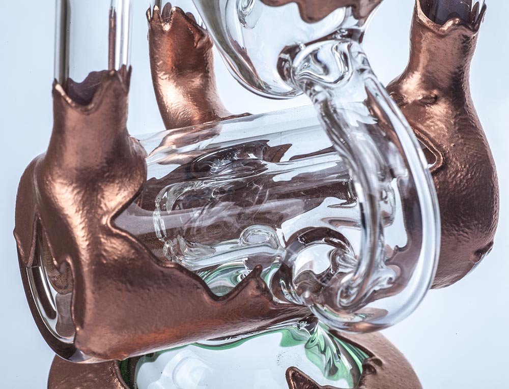 8" Retro Recycler Dab Rig | Glass Wax Rigs For Sale | Free NZ Shipping