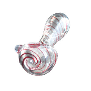 Red Spiral Clear Glass Spoon Pipe/Weed Bowls For Sale | Free NZ Shipping
