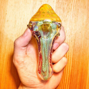 Ribbed Portable Glass Spoon Pipe | Weed Bowls For Sale | Free NZ Shipping