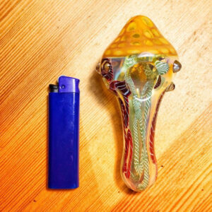 Ribbed Portable Glass Spoon Pipe | Weed Bowls For Sale | Free NZ Shipping