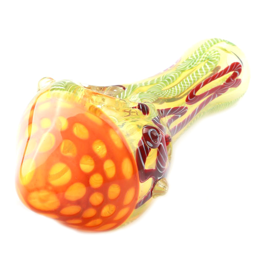 Ribbed Portable Glass Spoon Pipe | Weed Bowls For Sale | Free NZ Shipping