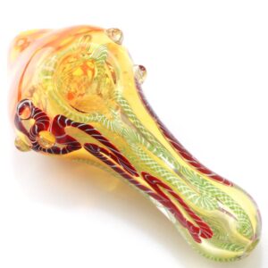 Ribbed Portable Glass Spoon Pipe | Weed Bowls For Sale | Free NZ Shipping