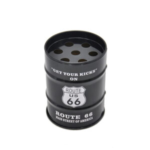 Route 66 Oil Drum Shaped Pocket Tin Ashtray For Sale  Free NZ Shipping