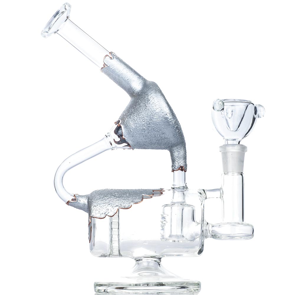 Scientific_Bong_-_Glass_Bongs_For_Sale_-_Puffing_Bird_5 9" Multiple Perc Recycler Bong | Glass Bongs For Sale | Free NZ Shipping