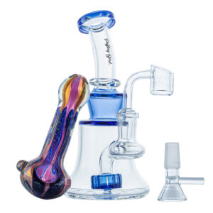 Showerhead Perc Dab Rig w/ Glass Pipe Quartz Banger Set | Free NZ Shipping