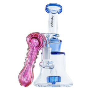 Showerhead Perc Dab Rig w/ Pink Girly Glass Pipe Set | Free NZ Shipping