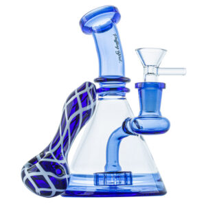 Showerhead Perc Glass Dab Rig w/ Blue Glass Pipe Set | Free NZ Shipping