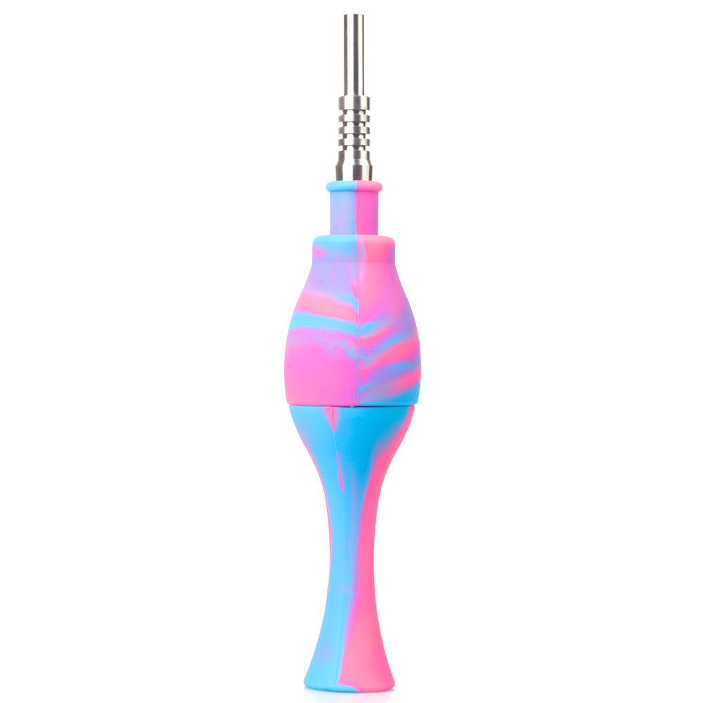 Silicone Nectar Collector - 14mm Titanium Tip With Stand Kit Dab Straw For Sale - Puffing Bird - Online Headshop