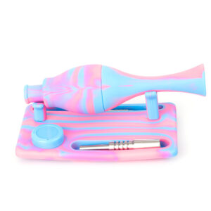 Silicone Nectar Collector - 14mm Titanium Tip With Stand Kit Dab Straw For Sale - Puffing Bird - Online Headshop