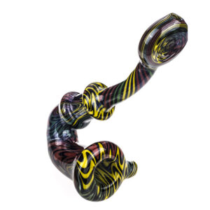 Spiral Glass Sherlock Pipe w Maria Rings  Smoke Shop  Free NZ Shipping