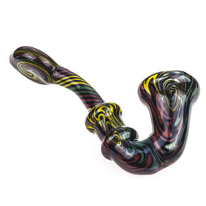 Spiral Glass Sherlock Pipe w Maria Rings  Smoke Shop  Free NZ Shipping